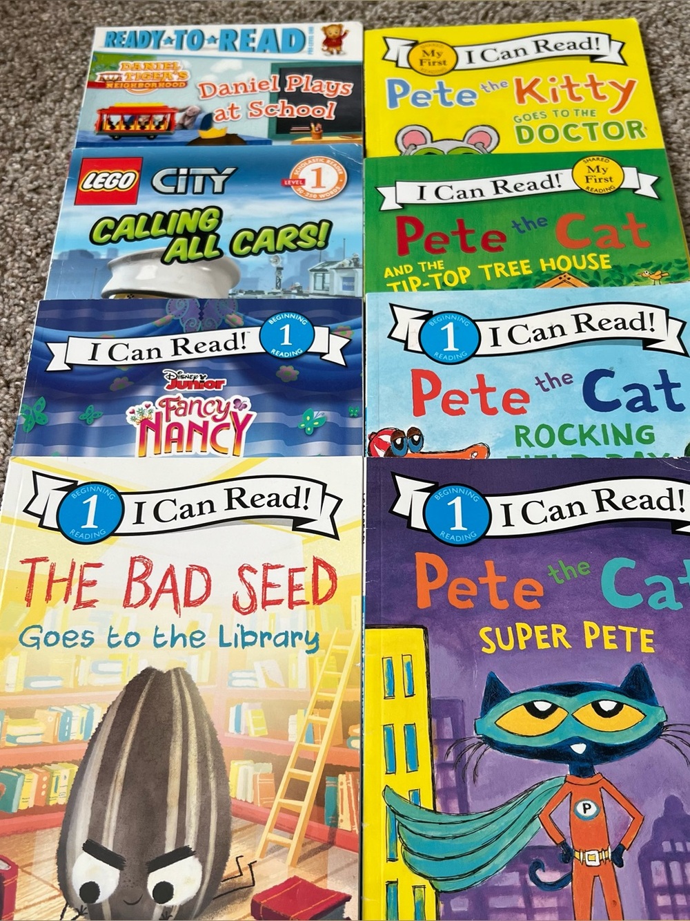 I Can Read My 1st Reading & Level 1 Pete the Cat Daniel Tiger The Bad Seed Books